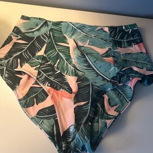 Show me you mumu x barbie high waisted palm print bikini bottoms
